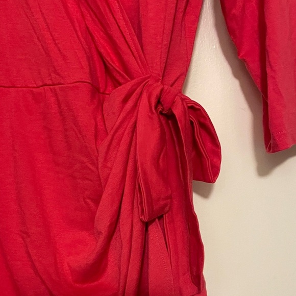 Berydress red Faux Wrap Dress women’s medium  - NWT - Picture 4 of 5